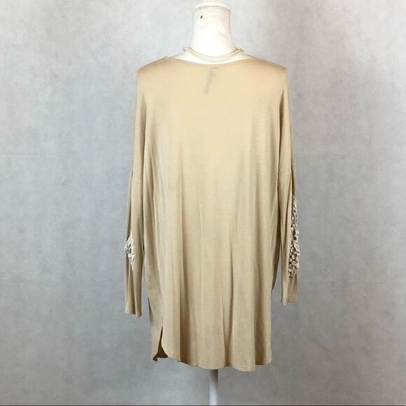 Sz L Bellamie Beige Lace Detail Top - Picture 3 of 7